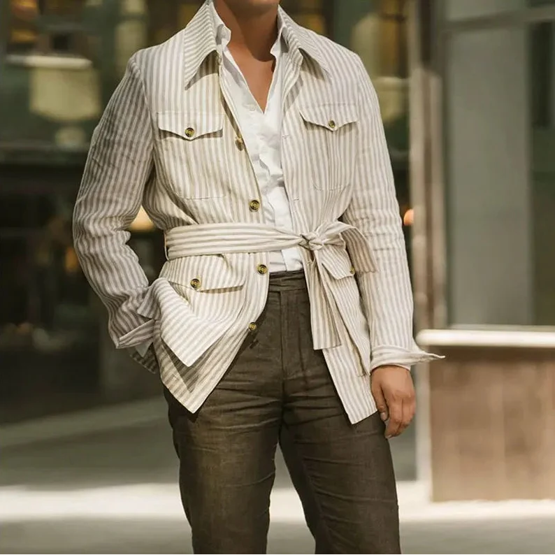 Asher Striped Button Shirt