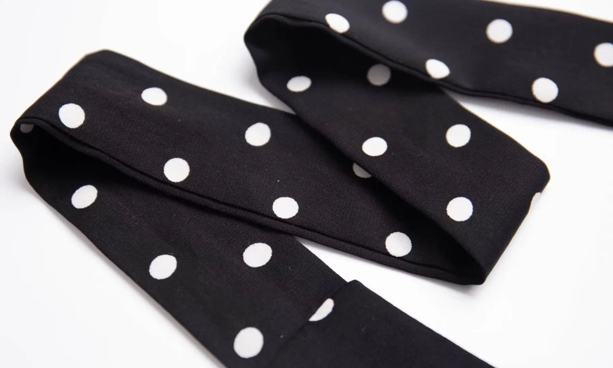 Élodie Polka Dot Halter Dress
