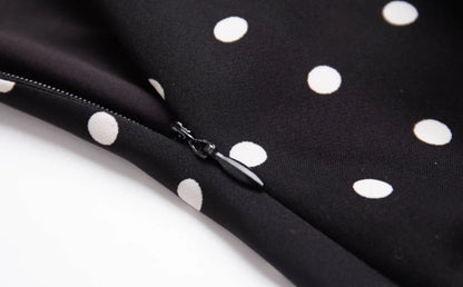 Élodie Polka Dot Halter Dress