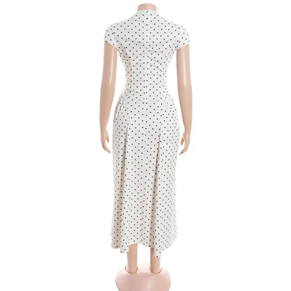 Vintage Polka Dot Maxi Dress