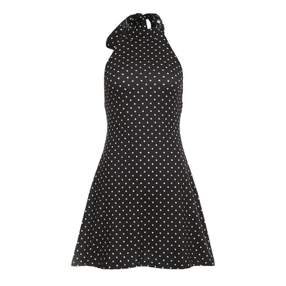 Valerie Polka Dot Halter Dress
