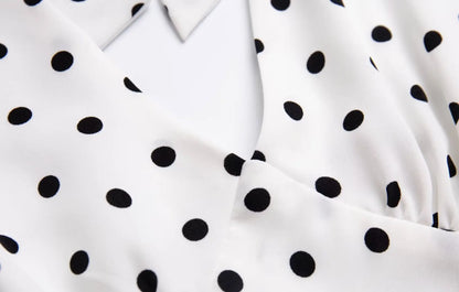 Élodie Polka Dot Halter Dress
