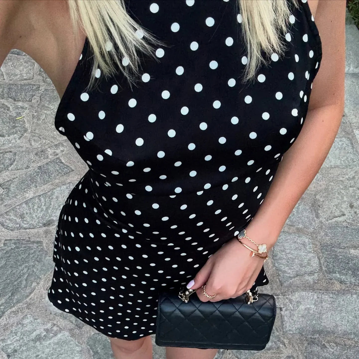 Valerie Polka Dot Halter Dress